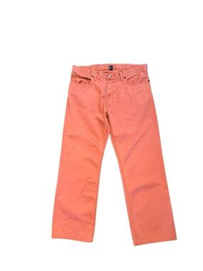 Polo Ralph Lauren 650 Pants Mens 36x30 Orange Twill Chino Slacks Khakis